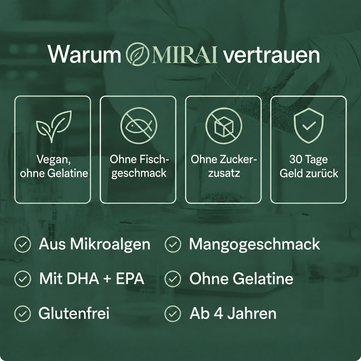 Mirai Omega-3 Algenöl Gummies